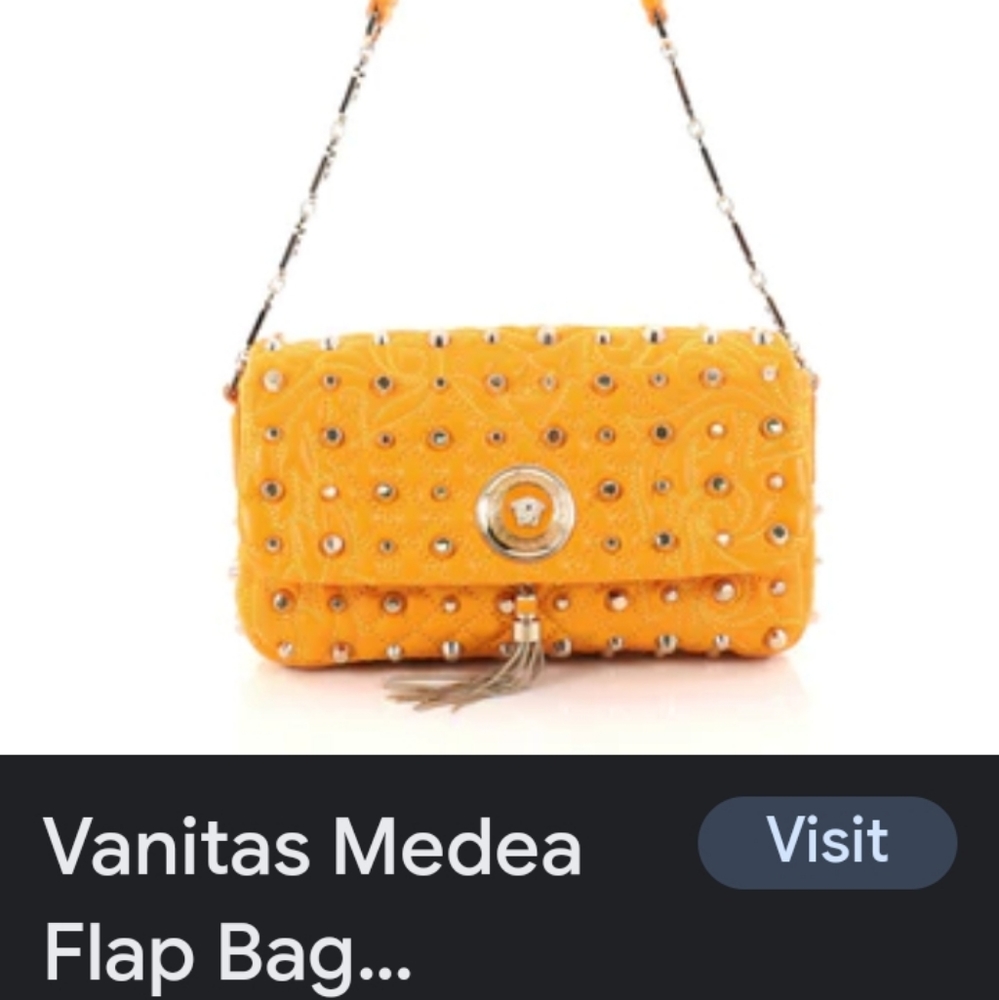 Vanitas media flap bag versace purse